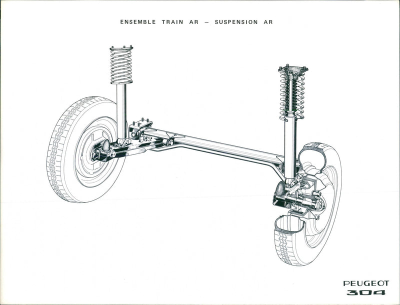 Peugeot 304 Ensemble Train AR Suspension AR - Vintage Photograph