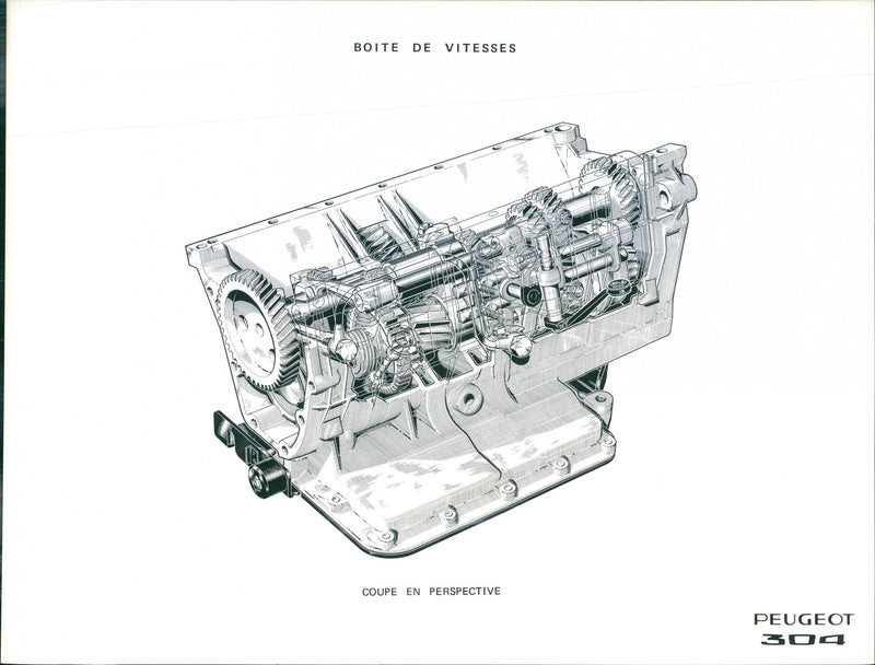 Peugeot 304 Gearbox Perspective - Vintage Photograph