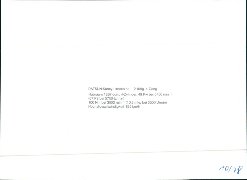 Datsun Sunny Limousine - Vintage Photograph