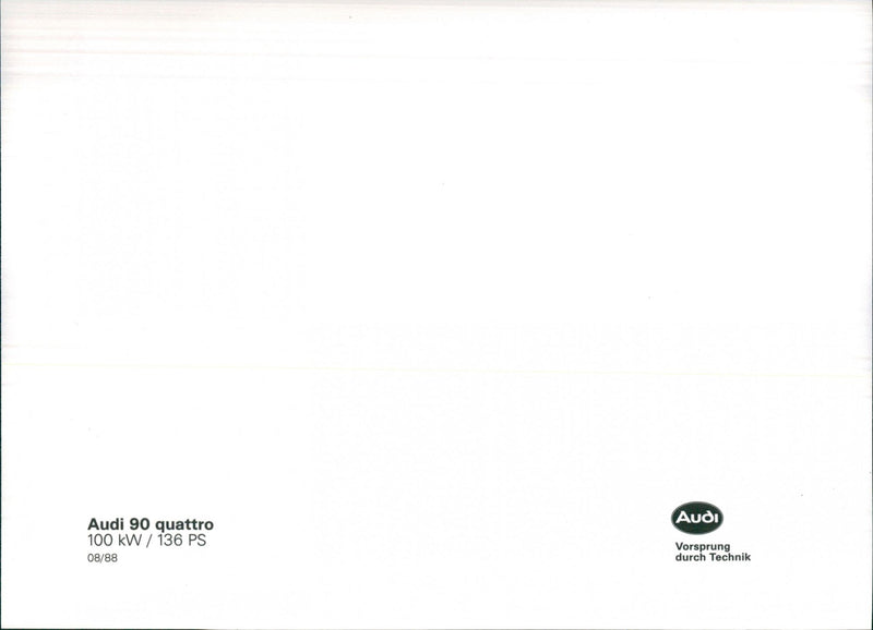 Audi 90 Quattro, 1988 - Vintage Photograph