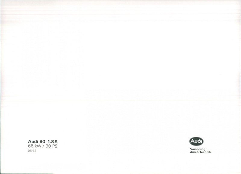 Audi 80 1.8 S, 1988 - Vintage Photograph