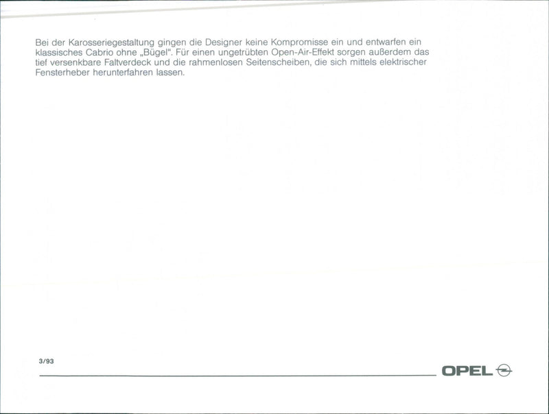 1993 Opel Astra Cabrio - Vintage Photograph