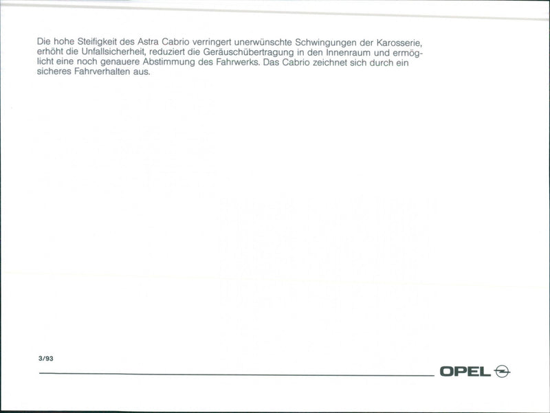 1993 Opel Astra Cabrio - Vintage Photograph