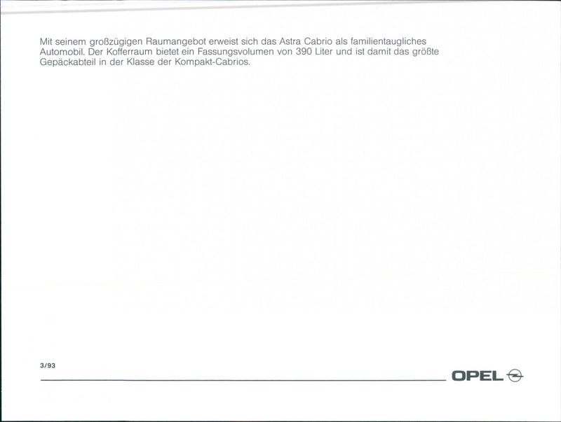 1993 Opel Astra Cabrio - Vintage Photograph