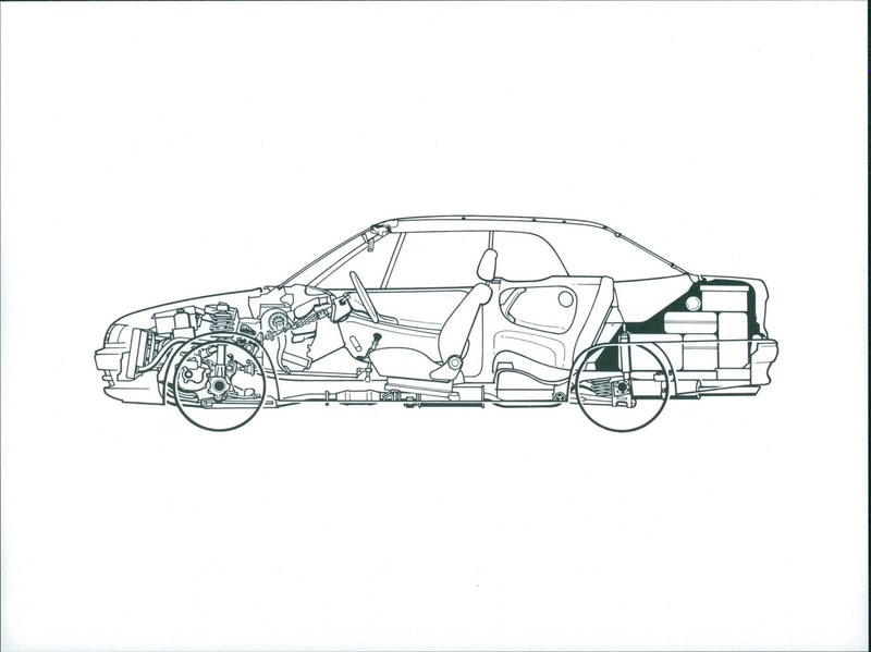 1993 Opel Astra Cabrio - Vintage Photograph