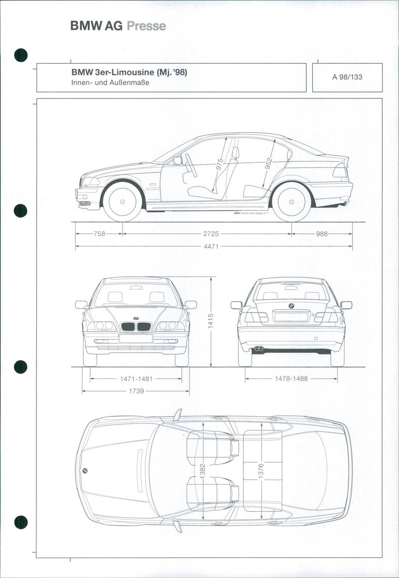 1998 BMW 3 Series saloon - Vintage Photograph