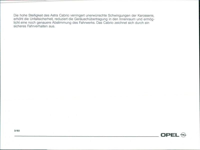 1993 Opel Astra Cabrio - Vintage Photograph