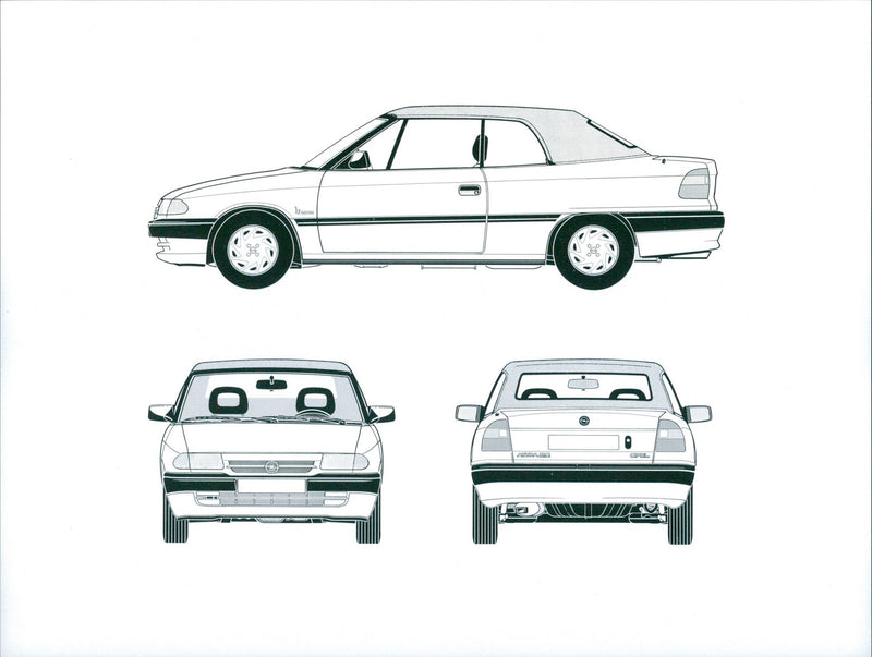1993 Opel Astra Cabrio - Vintage Photograph