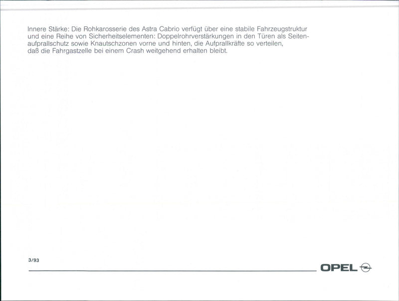 1993 Opel Astra Cabrio - Vintage Photograph