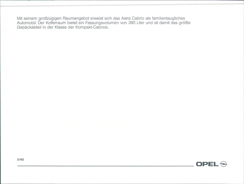 1993 Opel Astra Cabrio - Vintage Photograph