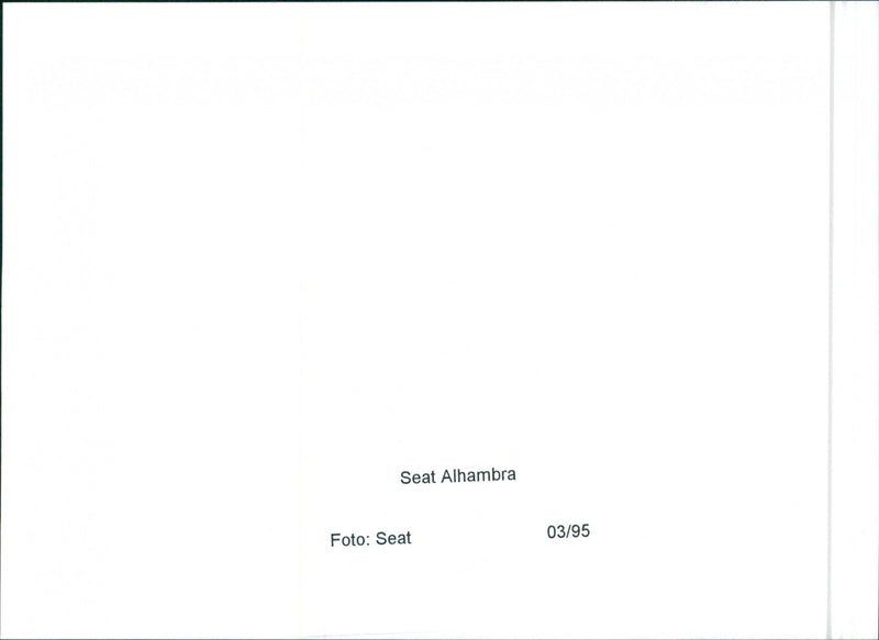 Seat Alhambra. - Vintage Photograph