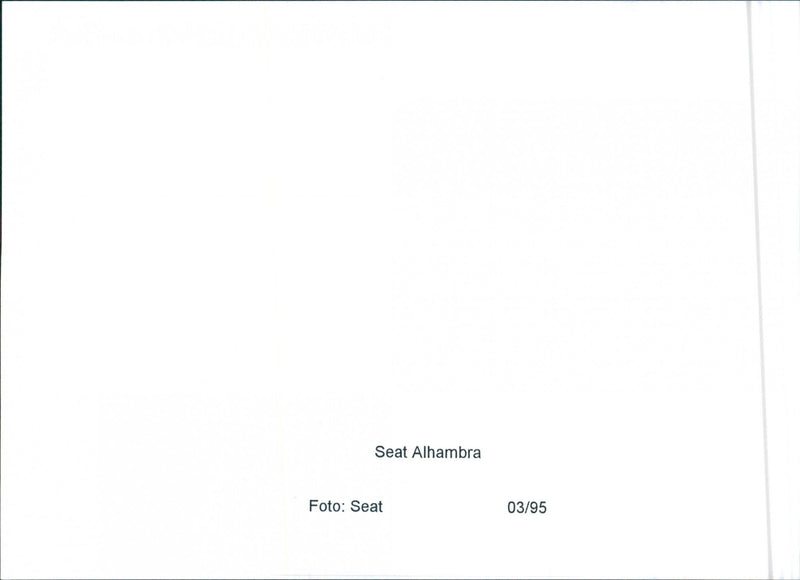 Seat Alhambra. - Vintage Photograph