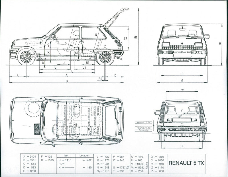 1982 Renault 5 TX - Vintage Photograph