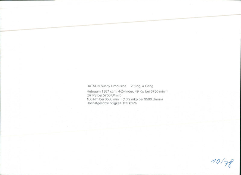 Datsun Sunny Limousine - Vintage Photograph