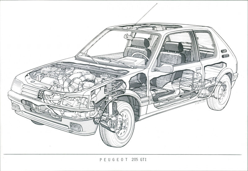 Peugeot 205 GTI - Vintage Photograph