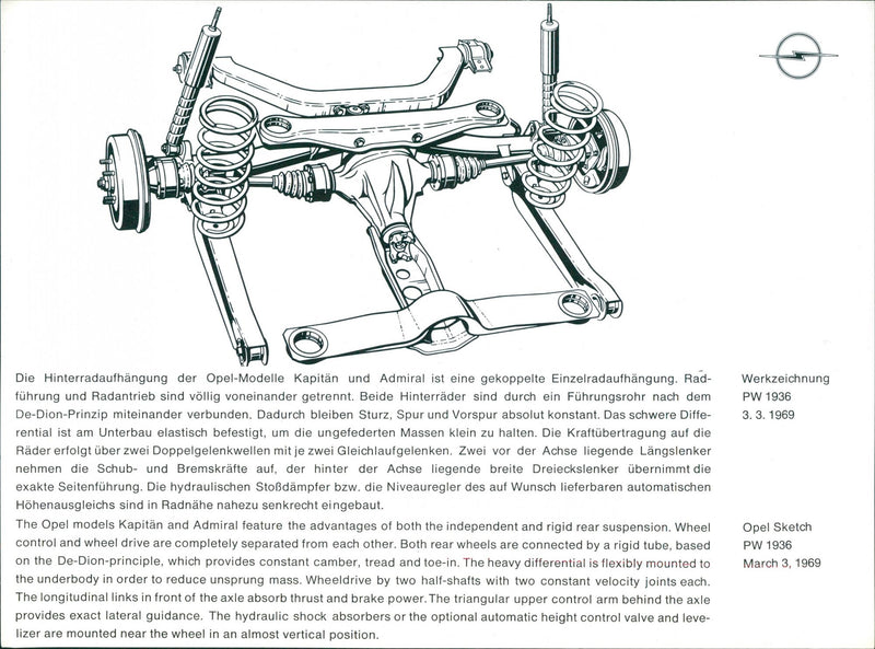 Opel models Kapitän and Admiral - Vintage Photograph
