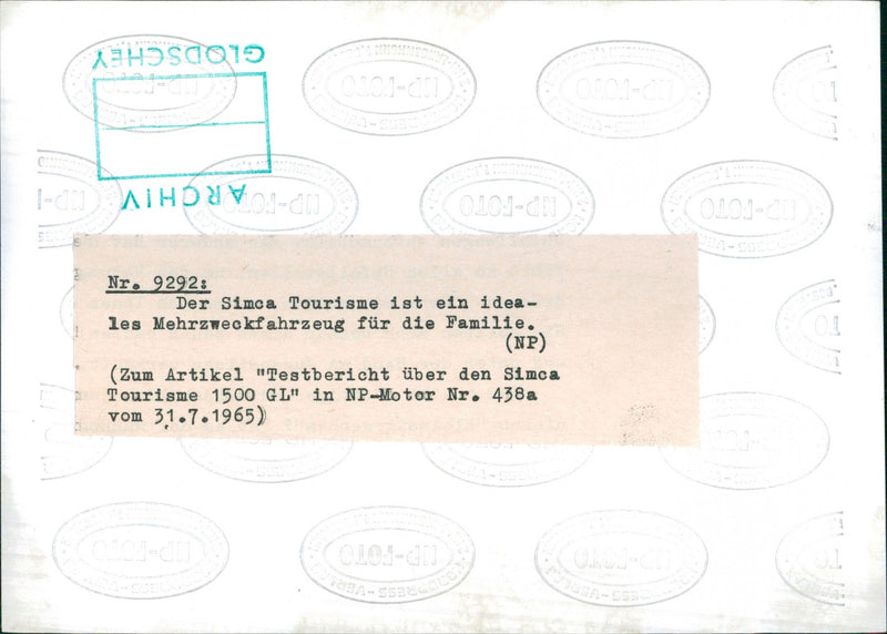 Simca Tourisme 1500 GL - Vintage Photograph