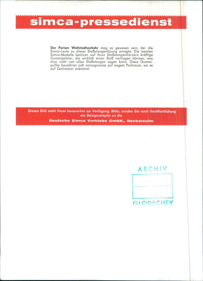 Simca Bumper - Vintage Photograph