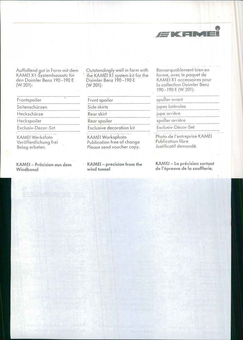 Daimler-Benz 190-190E - Vintage Photograph