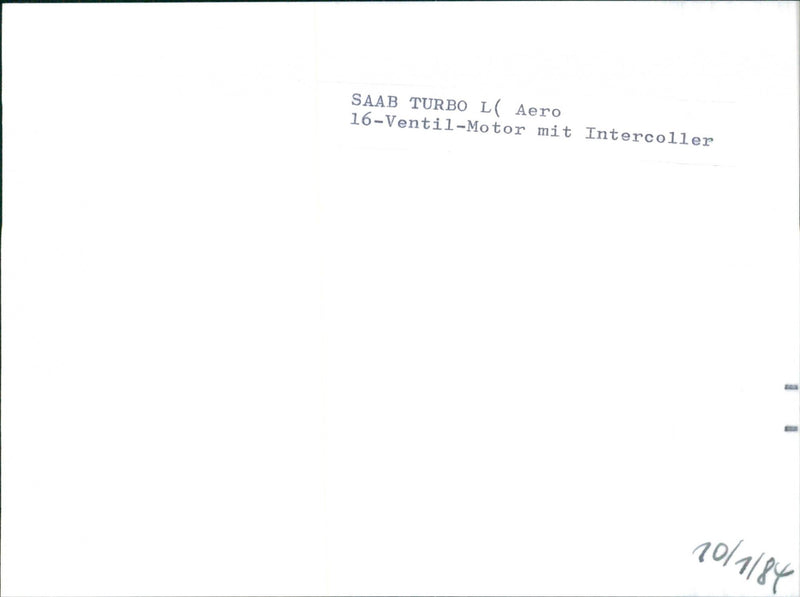 Saab Turbo - Vintage Photograph