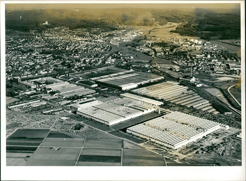 Aerial view of the Sindelfingen plant of Daimler-Benz AG - Vintage Photograph