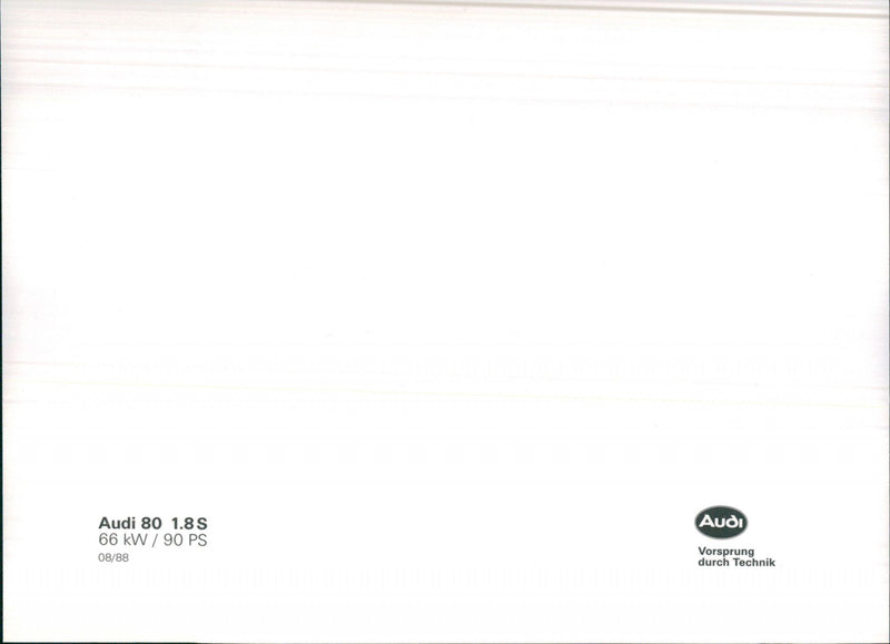 Audi 80 1.8S 1988 - Vintage Photograph