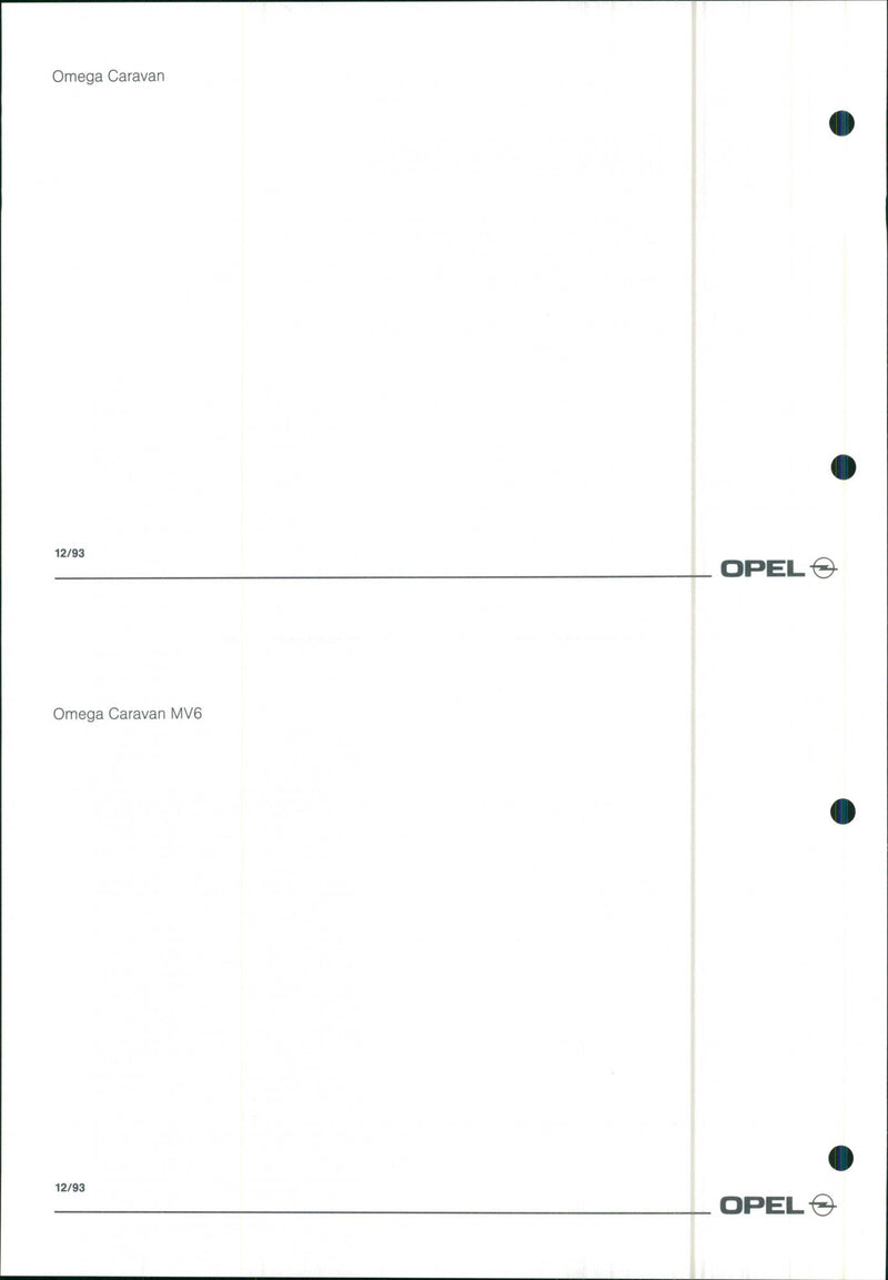 1994 Opel Omega Caravan MV6 - Vintage Photograph