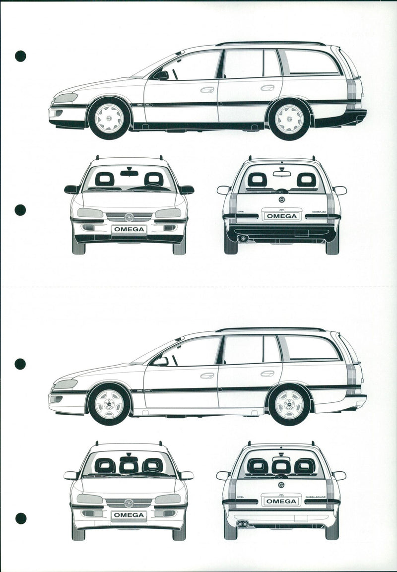 1994 Opel Omega Caravan MV6 - Vintage Photograph