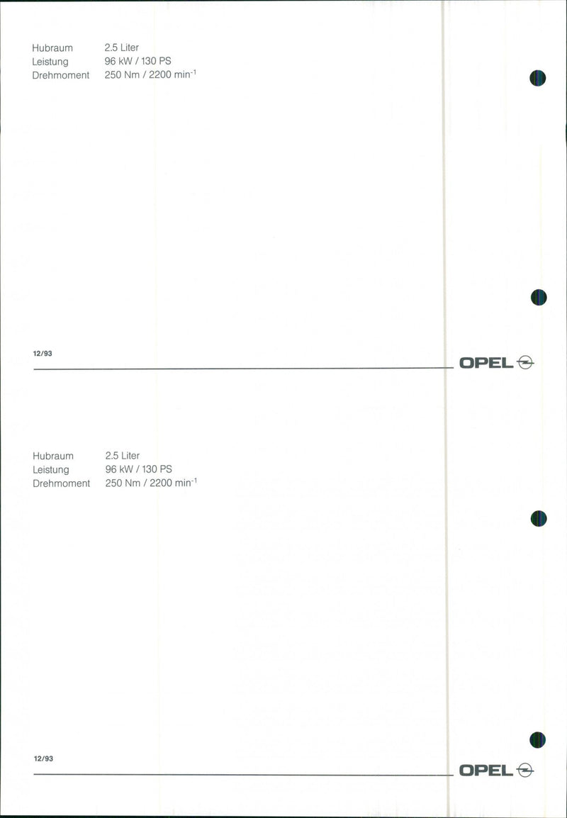 1994 Opel Omega 25 TD - Vintage Photograph