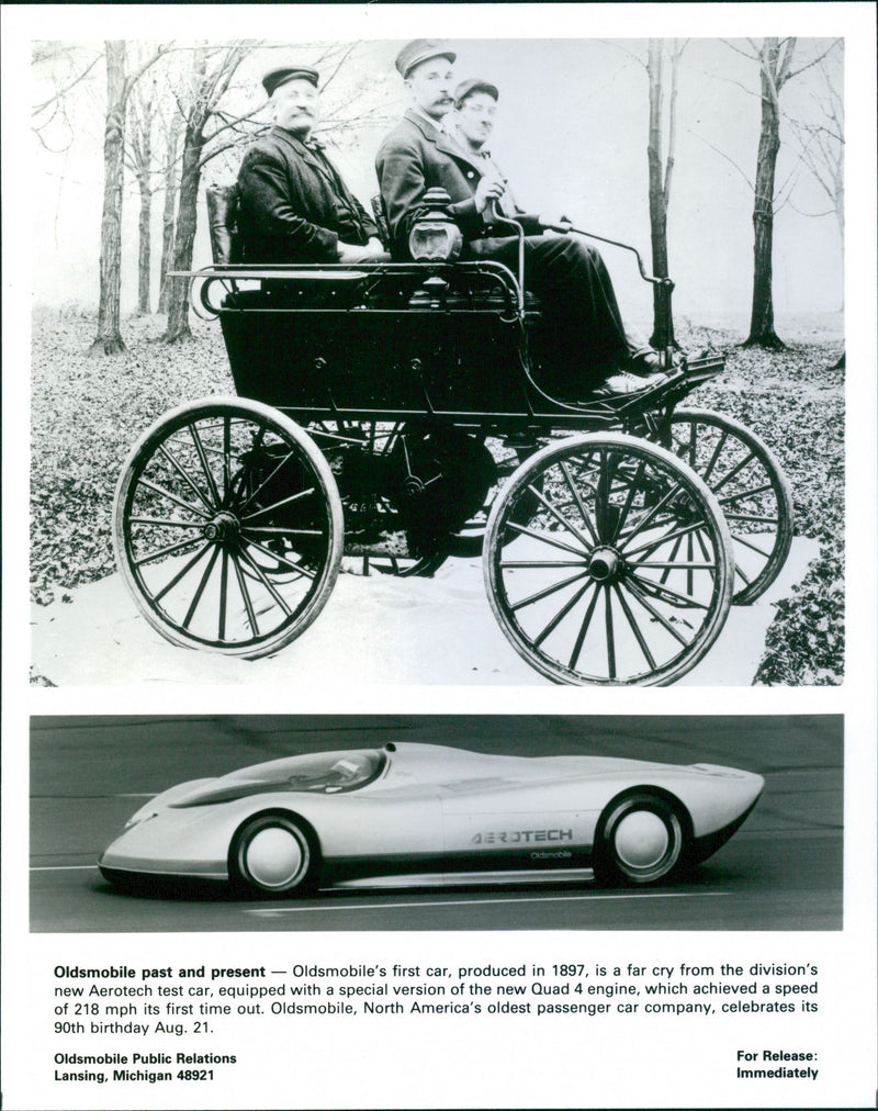 Oldsmobile past and present - Vintage Photograph