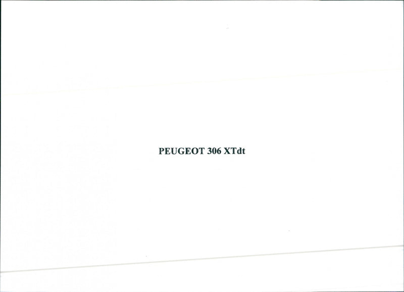 Peugeot 306 XTdt - Vintage Photograph