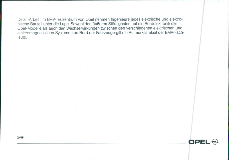 Opel EMC Test Center - Vintage Photograph