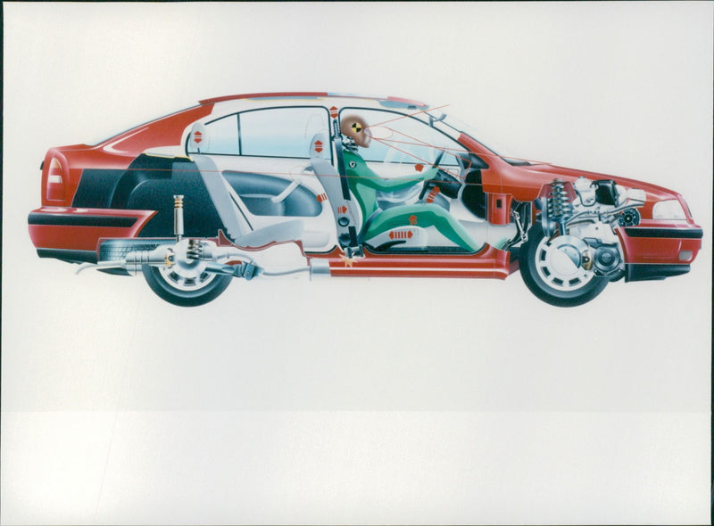 An Illustration of the Car Seat Adjustment Directions - Vintage Photograph