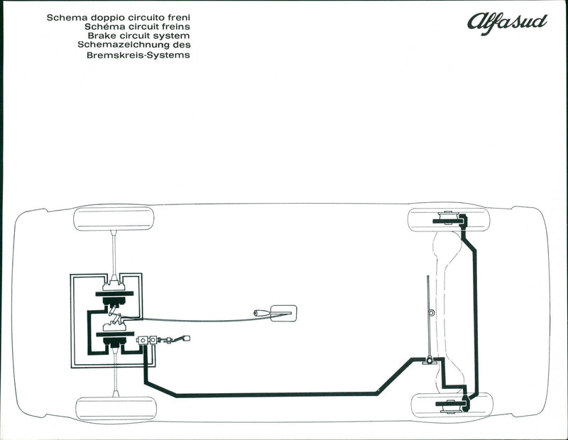 1971 Alfa SUD Diagram - Vintage Photograph