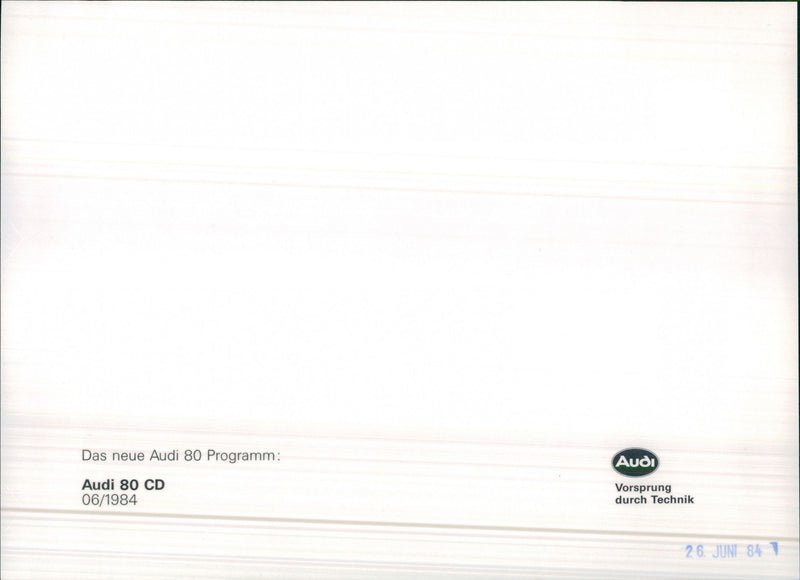 Audi 80 - Vintage Photograph