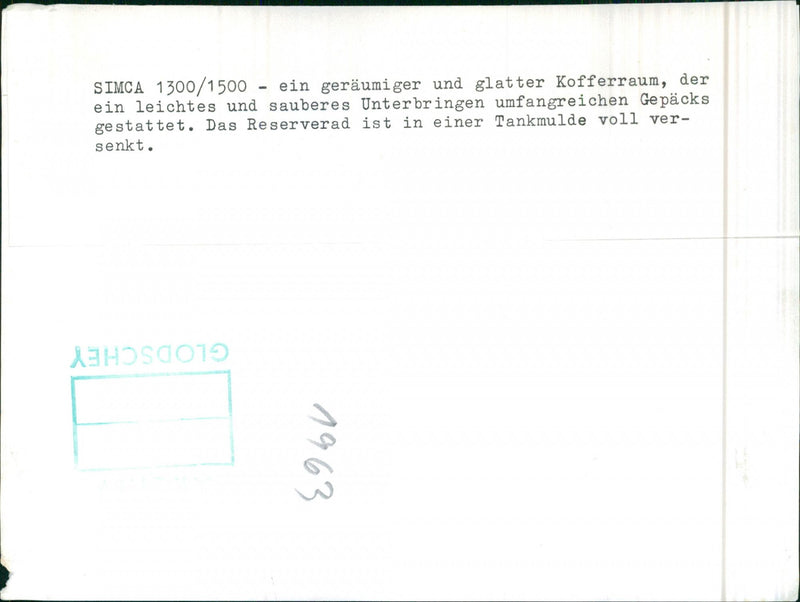 Simca 1300/1500 - Vintage Photograph