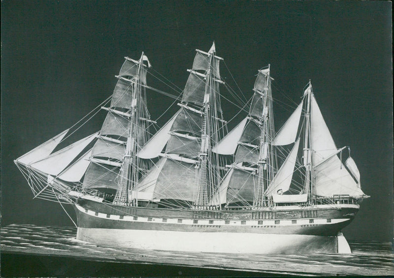 Fourmasted ship - Vintage Photograph