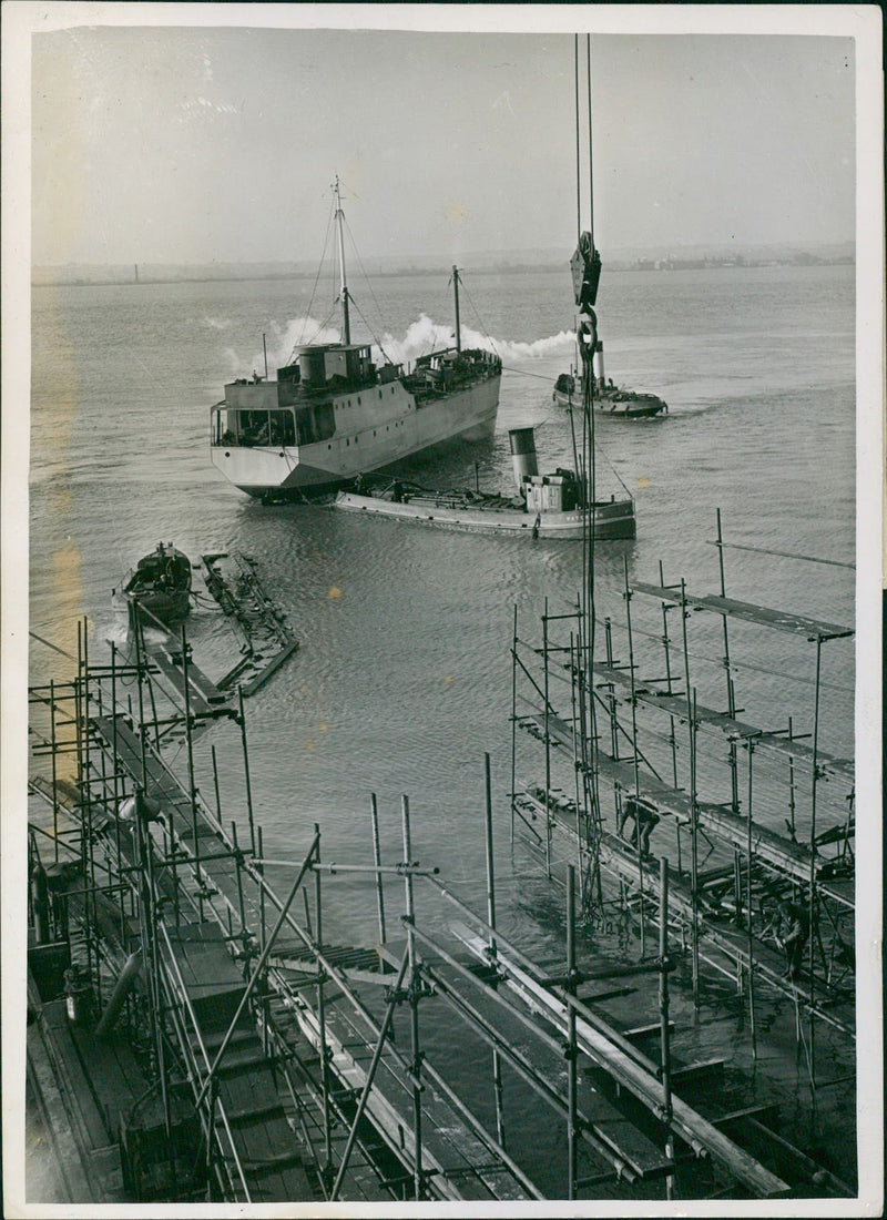 Britain;s Shipyard Still at Full Pressure - Vintage Photograph