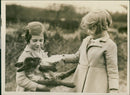 Girls Feeding a Baby Lamb - Vintage Photograph