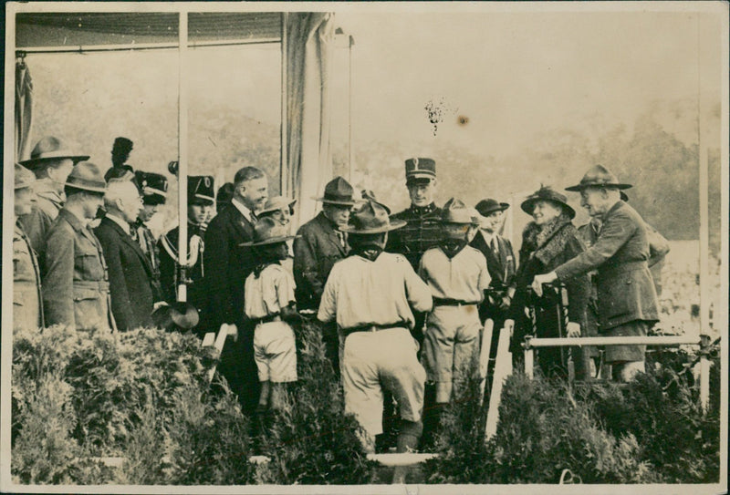 Boyscouts and Prince Bernhard - Vintage Photograph