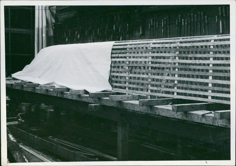 Skeleton of a Boat in the making - Vintage Photograph