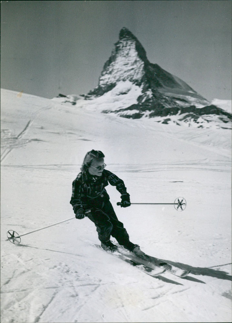 Skiing - Vintage Photograph