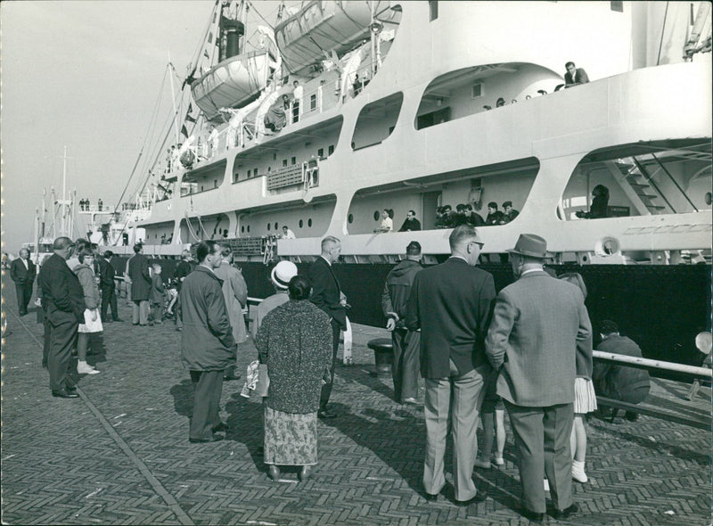 Passenger cruise ship - Vintage Photograph