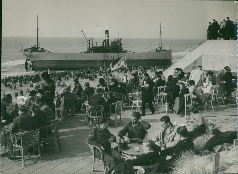 Lunch near the ship - Vintage Photograph