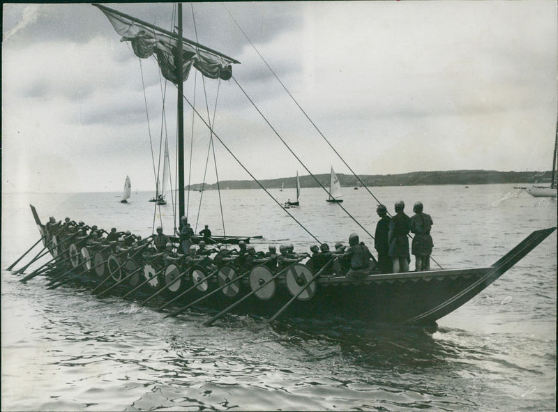 Viking ship - Vintage Photograph