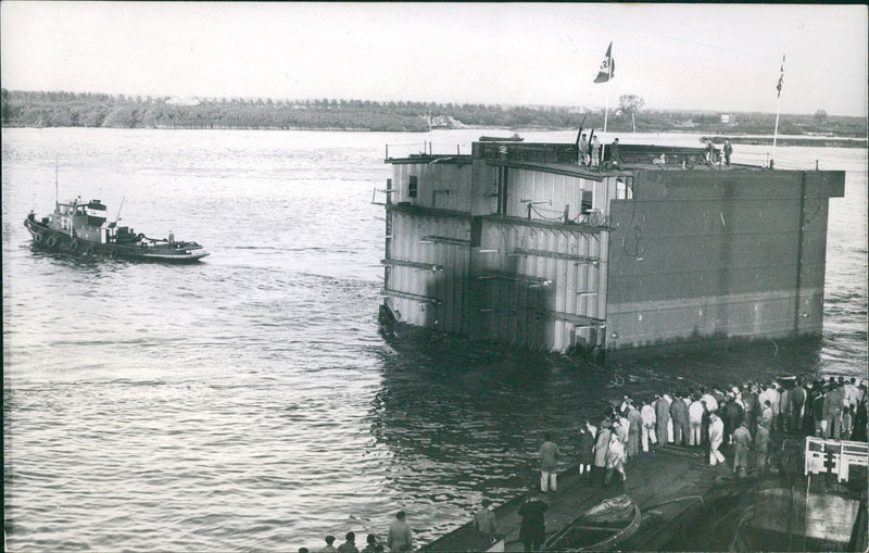 People at the dock - Vintage Photograph