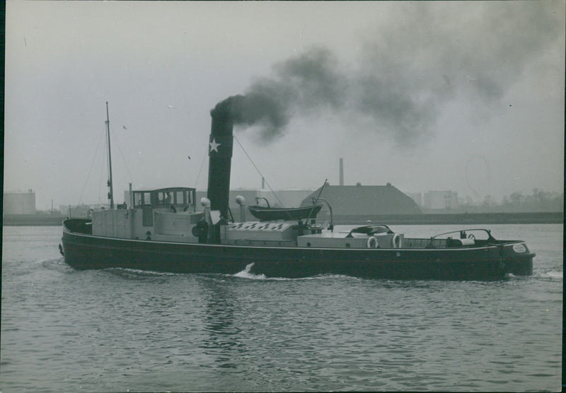 Steam boat on the water - Vintage Photograph