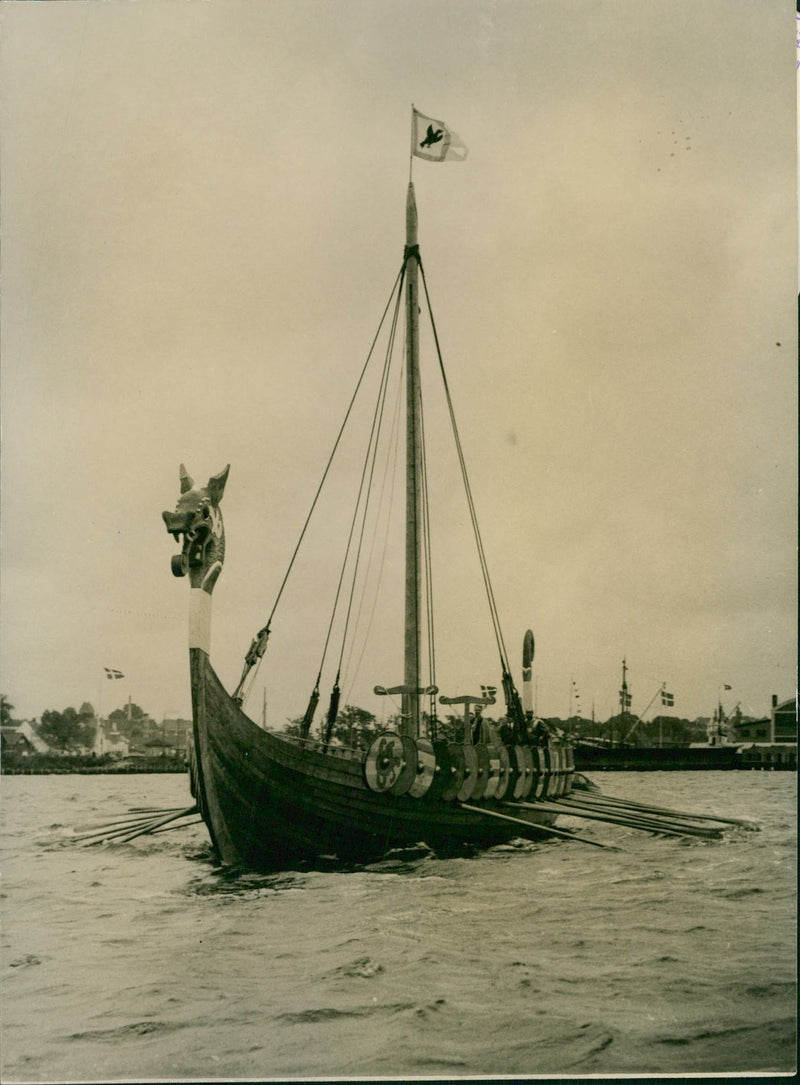 Ship with dragon-head - Vintage Photograph