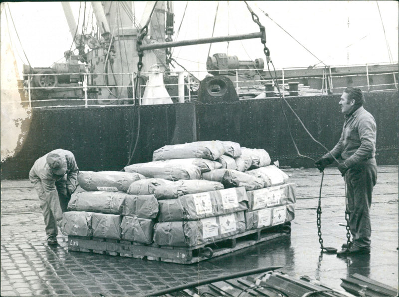 Cargo apprehended by Belgian Red Cross - Vintage Photograph