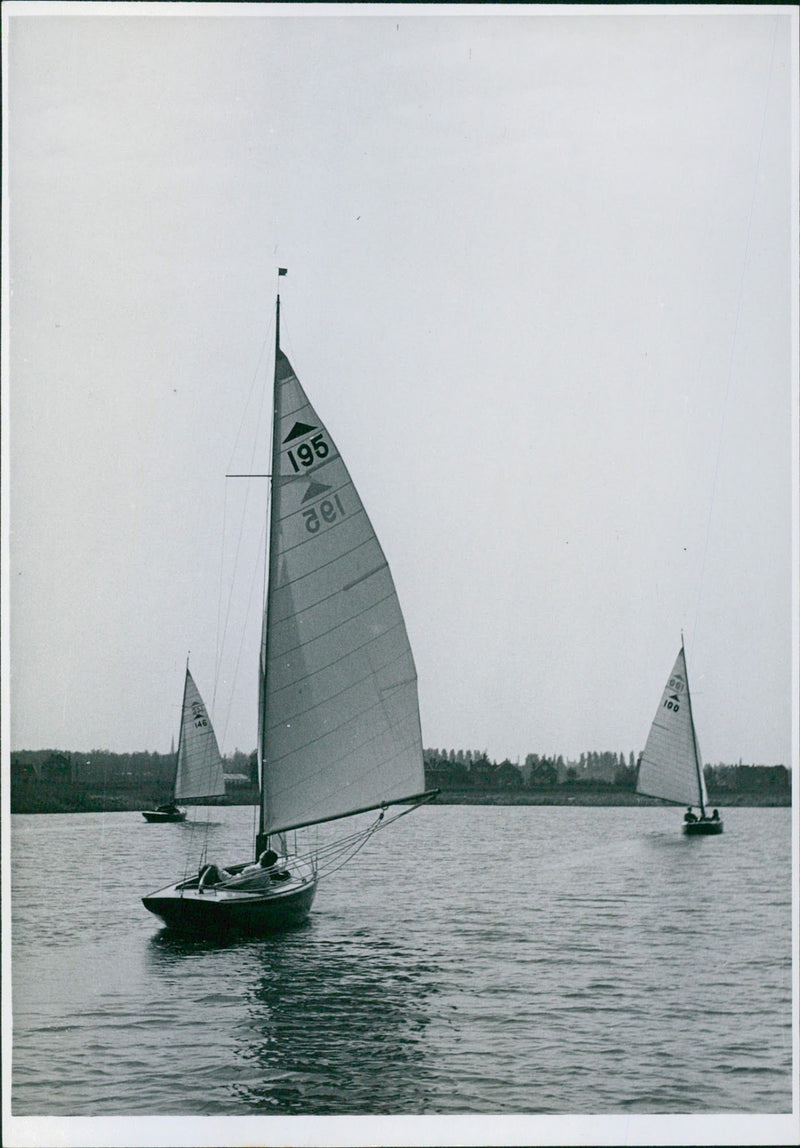 Sailboats - Vintage Photograph